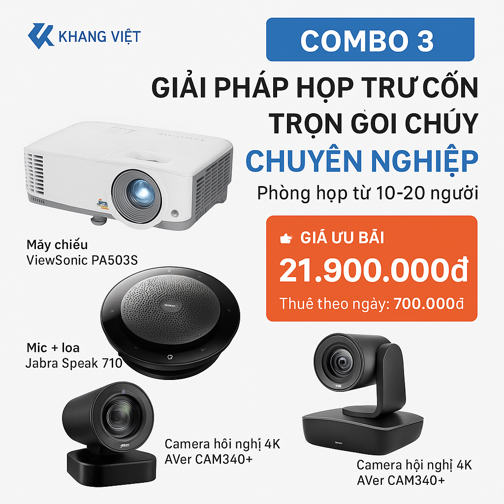 COMBO 3 – GIẢI PHÁP HỌP TRỰC TUYẾN CHUYÊN NGHIỆP CHO DOANH NGHIỆP VỪA VÀ LỚN
