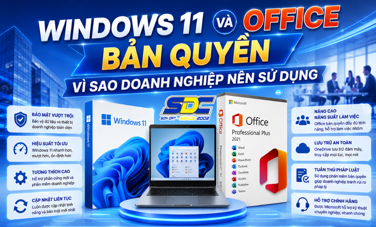 Phiên bản office và windows bản quyền